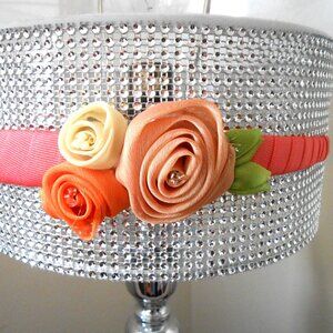 NEW Stunning Girls handmade Headband $20 Retail Silk Flowers